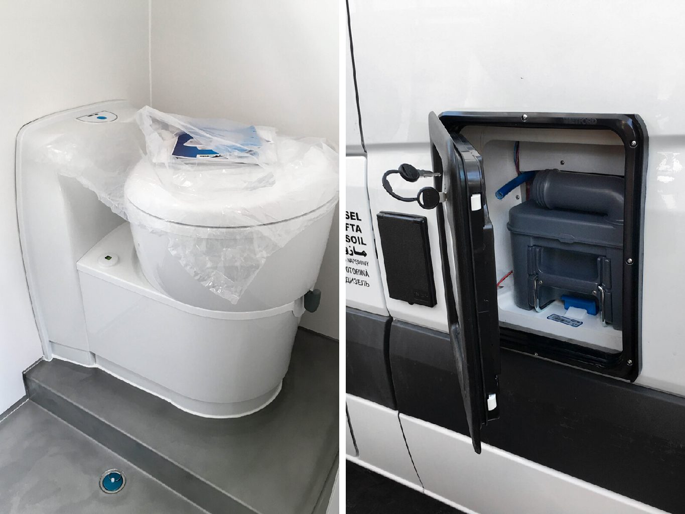 Camper-Toilette und Dusche im Wohnmobil - CU