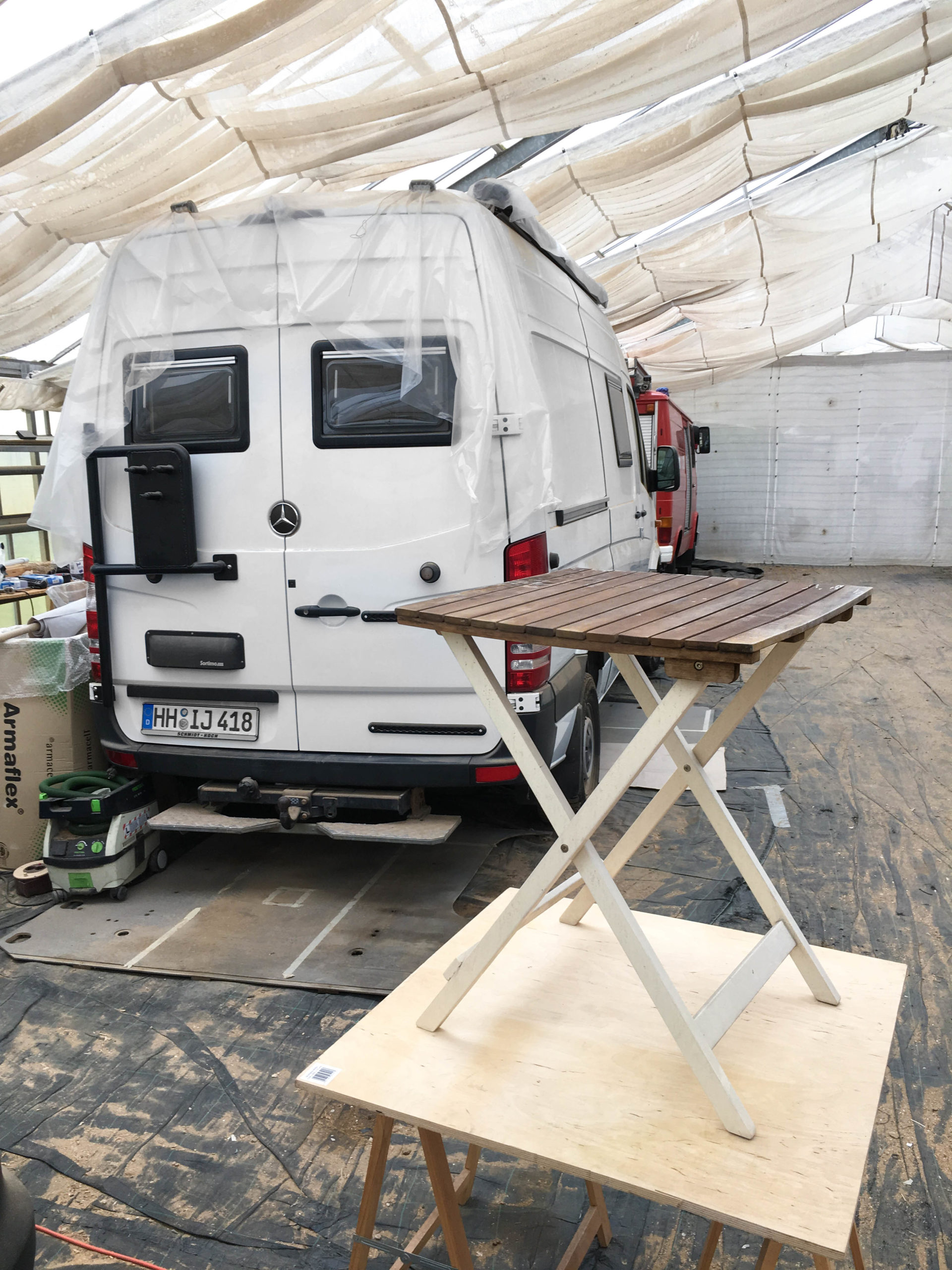 diy camper van shower